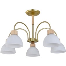 Светильник ESCADA 150005/5R E27*60W Gold/Wood