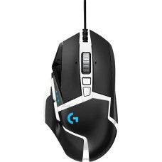 LOGITECH Мышь проводная G502 SE Hero, игровая, лазерная, USB, 25600dpi, черный и белый [910-005732]
