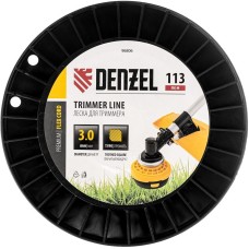 Леска для триммера DENZEL Леска для триммера зубчатый квадрат, 3,0мм х 113м, на DIN катушке FLEX CORD 96806