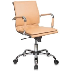 Кресло компьютерное БЮРОКРАТ Кресло руководителя Ch-993-Low, экокожа, до 120кг, светло-коричневый