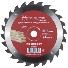 MONOGRAM Пильный диск 087-034, по дереву, 305мм, 3.20мм, 30мм