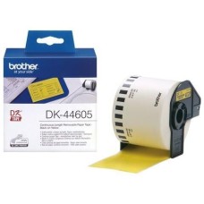 Картридж BROTHER Картридж DK44605, 62мм, черный шрифт, желтый фон, 30.48м, DK44605