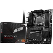 Материнская плата MSI Материнская плата PRO B650-S WIFI B650, AM5, 4*DDR5, 2*PCIEx16, 1*PCIEx1, 2*M.2, 2*TypeC, 3*USB3.2Gen2, 6*USB3.2Gen1, 4*USB2.0, 4*SATA3.0, 2.5G, DP, HDMI, ATX, RTL