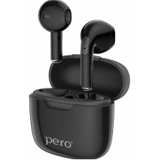PERO Наушники TWS05, спортивные, Bluetooth, внутриканальные, черный [ptws05b]