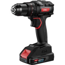 DELI Дрель-шуруповерт аккумуляторная ударная DE-CZ20-1D2 (2 АКБ*2Ач+ЗУ, 20В, 13мм, 70Нм, сумка)