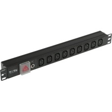 LANMASTER Блок распределения питания TWT-PDU19-10A9C3 гор.размещ. 9xC13 базовые 10A без вилки