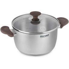 RONDELL Кастрюля Coffee Bean RDS-1644 3.2л. d=20см (с крышкой) стальной