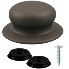 MULTIDOM Ручка для крышки с саморезом (серая). Диаметр 6 см (только кратно упаковке) МГ76-280