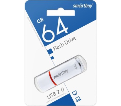 USB флеш SMARTBUY (SB64GBCRW-W) 64GB CROWN WHITE