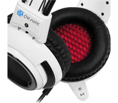 Наушники ОКЛИК HS-G300 ARMAGEDDON белый/черный