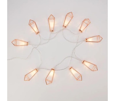 Гирлянда NEON-NIGHT (304-019) ГИРЛЯНДА КРИСТАЛЛЫ БРОНЗОВЫЕ 10 LED, 1,5 М, ПР-Й ПВХ, ТЕПЛЫЙ БЕЛЫЙ СВЕТ ,