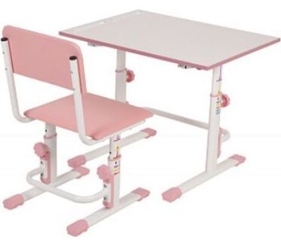 Парта POLINI Растущая парта-трансформер Polini kids Simple М1 75х55 см, белый-розовый