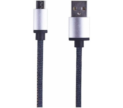 Дата-кабель REXANT (18-4242) USB кабель microUSB, шнур в джинсовой оплетке REXANT