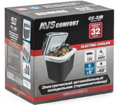 Холодильник автомобильный AVS CC-32B 32л 12V/220V