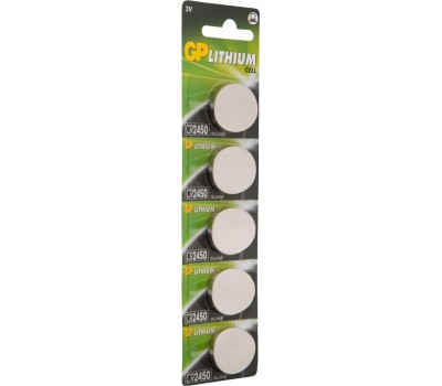 Литиевые дисковые батарейки GP (10648) CR2450-2C5 (CR2450)