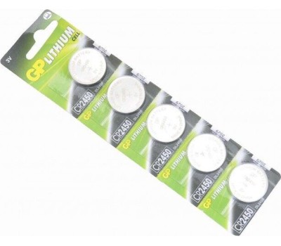 Литиевые дисковые батарейки GP (10648) CR2450-2C5 (CR2450)