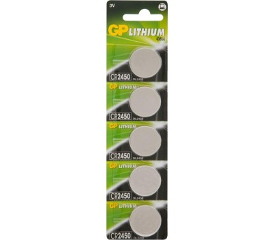 Литиевые дисковые батарейки GP (10648) CR2450-2C5 (CR2450)