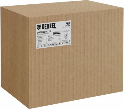 Мотоблок DENZEL Мотоблок DPT-270SB, 7 л.с., ремен.сцеп, фрез 3х4, ШОМ, без колес, передачи 2В/1Н 56452