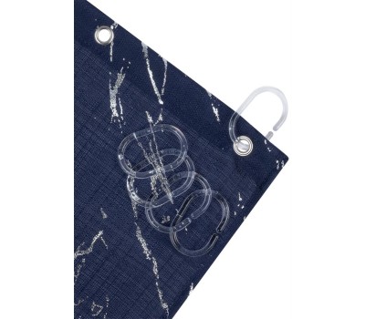 Штора для ванной ЕГ (550) Marble Штора для ванной синяя