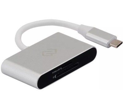 Картридер DIGMA CR-C2501-S, серебристый [cr-с2501-s]