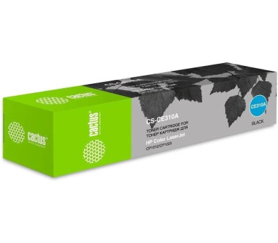 Картридж лазерный CACTUS Картридж лазерный CS-CE310A CE310A черный (1200стр.) для HP CLJ CP1012/CP1025