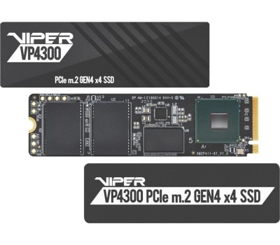 Накопитель SSD PATRIOT SSD накопитель Viper VP4300 VP4300-2TBM28H 2ТБ, M.2 2280, PCIe 4.0 x4, NVMe, M.2