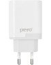 СЗУ PERO Сетевое зарядное устройство TC05, 1xUSB-A ,1xUSB-C, 18Вт, 3.1A, белый [тс05whpd]