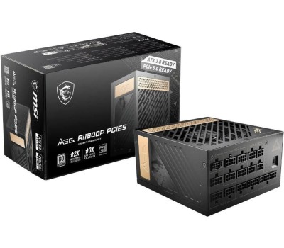 Блок питания MSI Блок питания MEG Ai1300P, 1300Вт, 80 PLUS PLATINUM, 120мм, черный, retail [306-7zp4a11-ce0]
