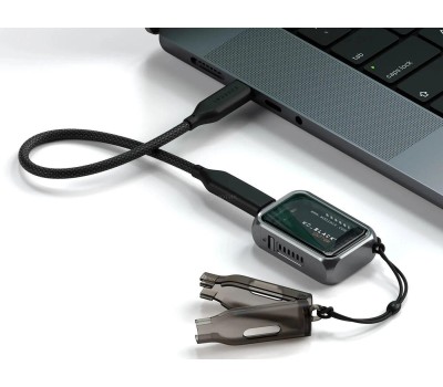 SATECHI Бокс внешний для жесткого диска Mini NVMe SSD USB4 Enclosure. Цвет: серый