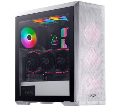 Корпус для ПК XPG Корпус DEFENDER WHITE [DEFENDER-WHCWW] (Midi-Tower, белый, TG, 120mm fan*3)