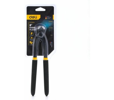 Клещи DELI Клещи монтажные вязальные DL111008 200мм, высокоуглеродистая сталь, прорезиненные рукоятки