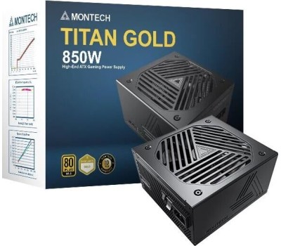 MONTECH Блок питания Titan Gold Gen.5, 850Вт, 80 PLUS GOLD, 135мм, черный, retail [titan gold 850 tis0124]