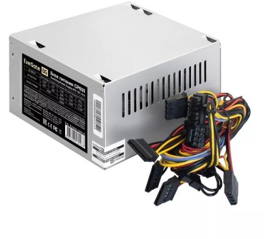 Блок питания EXEGATE Блок питания 650W CP650 (ATX, 8cm fan, 24pin, (4+4)pin, PCI-E, 3xSATA, 2xIDE)