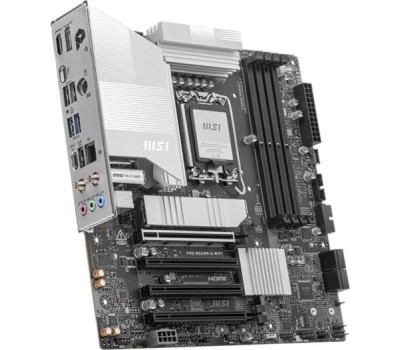 Материнская плата MSI Материнская плата PRO B860M-A WIFI B860, LGA1851, 4*DDR5, 4*PCIEx16, 3*M.2, 2*TypeC, 3*USB3.2Gen2, 6*USB3.2Gen1, 2*USB2.0, 4*SATA3.0, 5G, Type-C(DP), DP, HDMI, M-ATX, RTL