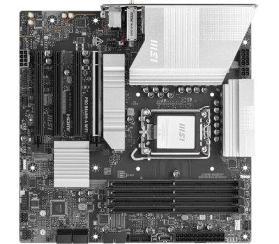 Материнская плата MSI Материнская плата PRO B860M-A WIFI B860, LGA1851, 4*DDR5, 4*PCIEx16, 3*M.2, 2*TypeC, 3*USB3.2Gen2, 6*USB3.2Gen1, 2*USB2.0, 4*SATA3.0, 5G, Type-C(DP), DP, HDMI, M-ATX, RTL