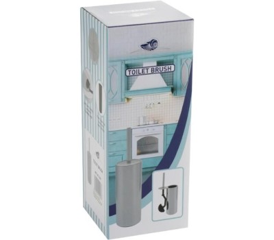 САНАКС - Ёрш для унитаза напольный, круглый, ПРЕМИУМ, с ИЗОГНУТЫМ ЁРШИКОМ, БЕЗШОВНЫЙ, из нержавеющей полированной стали 201 1007