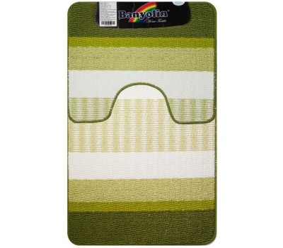 САНАКС - Коврик в ванную СТАР-ЛООП, двойной, ЗЕЛЁНЫЙ, 550 х 900, 550 х 450 мм, 100% полиэстер 00824