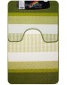 САНАКС - Коврик в ванную СТАР-ЛООП, двойной, ЗЕЛЁНЫЙ, 550 х 900, 550 х 450 мм, 100% полиэстер 00824
