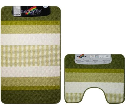 САНАКС - Коврик в ванную СТАР-ЛООП, двойной, ЗЕЛЁНЫЙ, 550 х 900, 550 х 450 мм, 100% полиэстер 00824