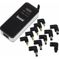 Адаптер питания BURO BUM-0065A90 автоматический 90W 15V-20V 11-CONNECTORS 1XUSB 2.1A от электросети LСD индикатор