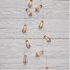 Гирлянда NEON-NIGHT (304-017) ГИРЛЯНДА КРИСТАЛЛЫ ЧЕРНЫЕ 10 LED, 1,5 М, ПР-Й ПВХ, ТЕПЛЫЙ БЕЛЫЙ СВЕТ ,