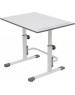 Парта POLINI Растущая парта-трансформер Polini kids Simple М1 75х55 см, белый-серый (1кор)