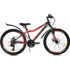 Велосипед STELS Navigator-450 MD 24 V030 LU093466 LU095011 13 Черный неоновый/Красный 2023