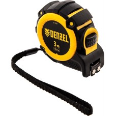 Рулетка DENZEL Рулетка 3м х 16мм, автоматич. фиксац., нейлон. покрытие, магнит. зацеп, двухстор. разметка 31520