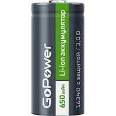 GOPOWER Аккумулятор LI-ION 16340 PK1 3V 00-00019619 650MAH PRD