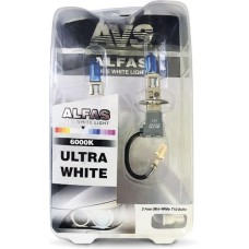 Лампа галогенная AVS Газонаполненные лампы ALFAS Pure-White 6000К H1 12V 85W, комплект 2+2 (W5W) шт