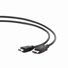 кабель CABLEXPERT Кабель DisplayPort-HDMI CC-DP-HDMI-6, 20M/19M, 1.8м, черный, экран, пакет (082082) {100}