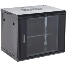 REXANT Шкаф коммутационный 04-0964-112 настенный, стеклянная передняя дверь, 9U, 600x501x450 мм