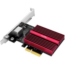 Адаптер CUDY Адаптер беспроводной связи (Wi-Fi) 10G PCI Express Adapter Marvell AQC113 10Gbps PCI Express Adapter, Marvell AQC113R, 10G/5G/2.5G/1000M/100M/10M Auto Adaptive, PCI express 3.0 x4,Wake-On-LAN，Flow Control, 8 traffic classes, Data Center Bridg