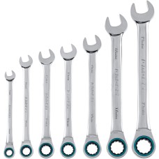 GROSS Набор ключей комбинированных с трещоткой, 8-19 мм, 7 шт, CrV 14890